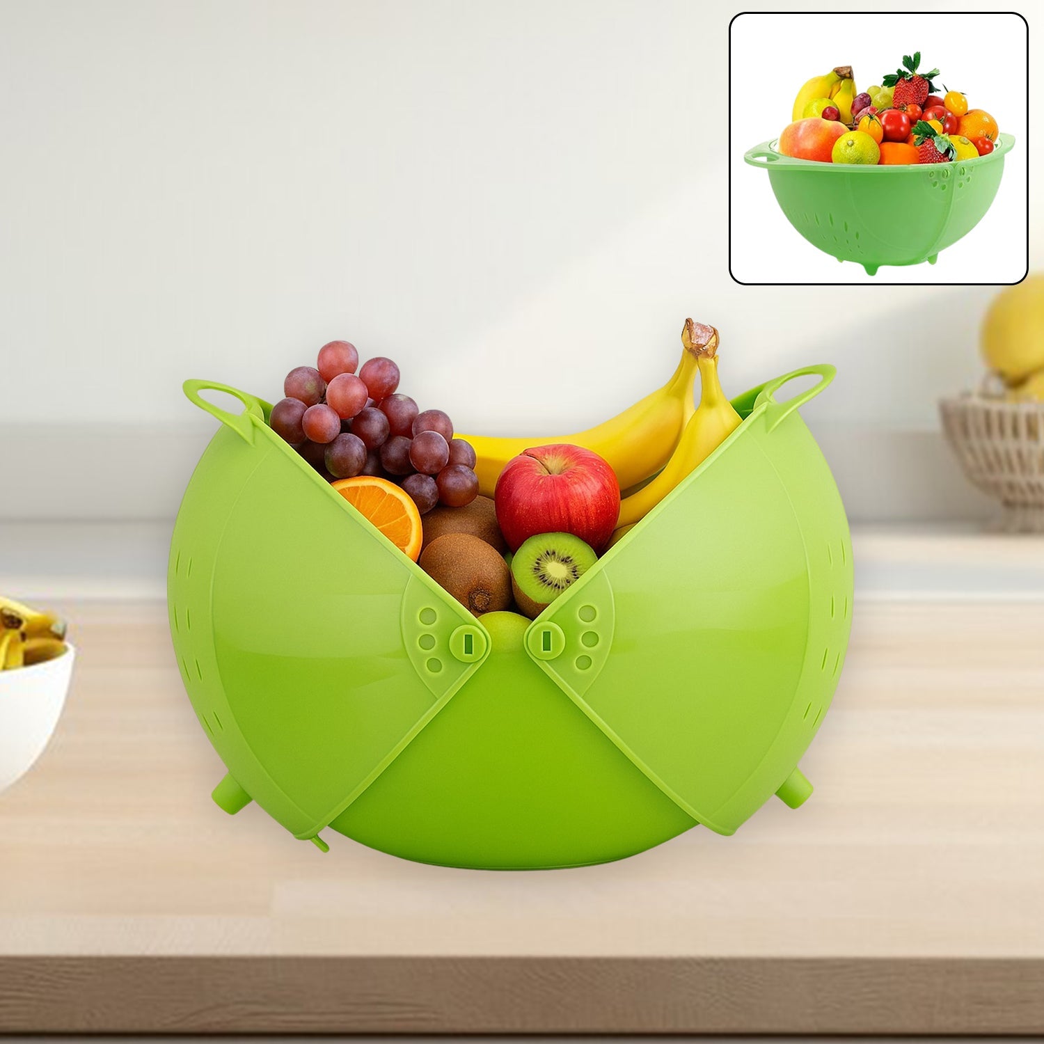 Apex Smart Basket 3in1 Multiuse Fruit And Vegetable Bowl (1 Pc / Mix Color) Apex Smart Basket 3in1 Multiuse Fruit And Vegetable Bowl (1 Pc / Mix Color)